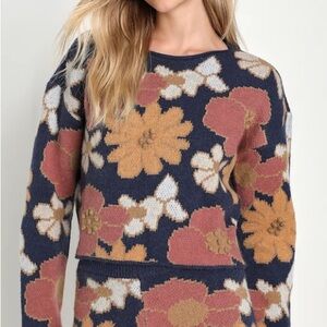 Lulus Floral Sweater